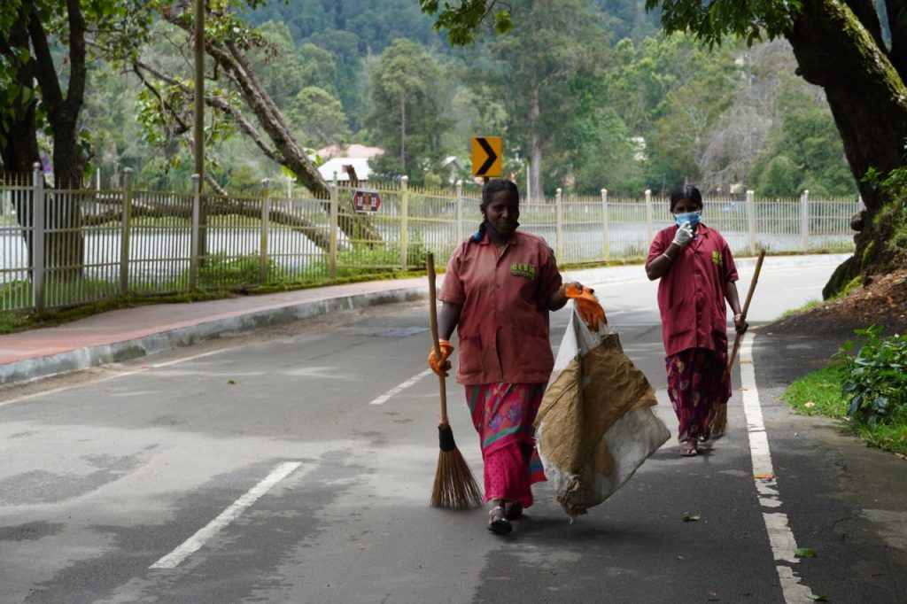 Sanitary workers in their morning beat (Photo: Maya Gopinathan)