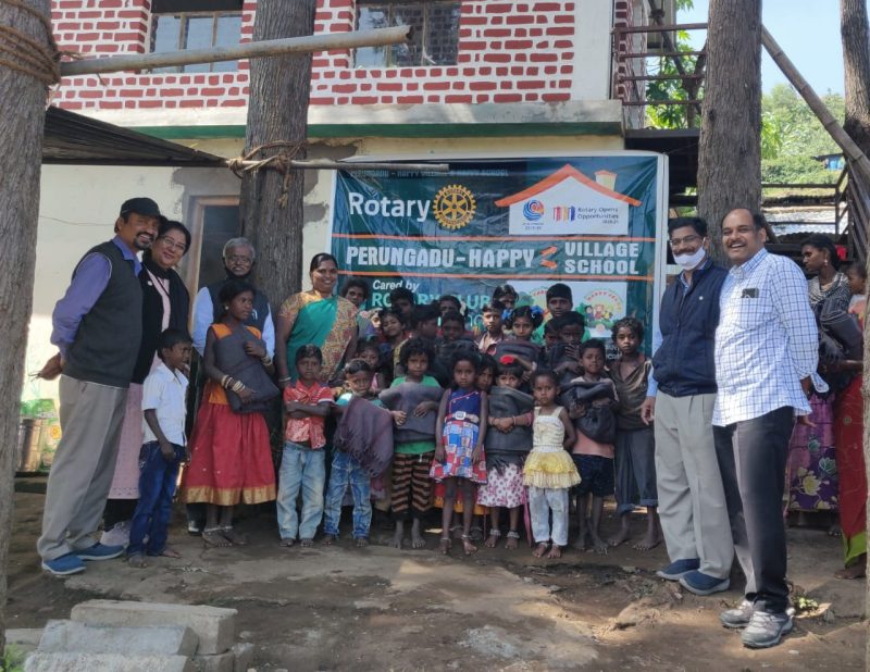 The Mother and Child project at the Rotary adopted village, Perungkadu