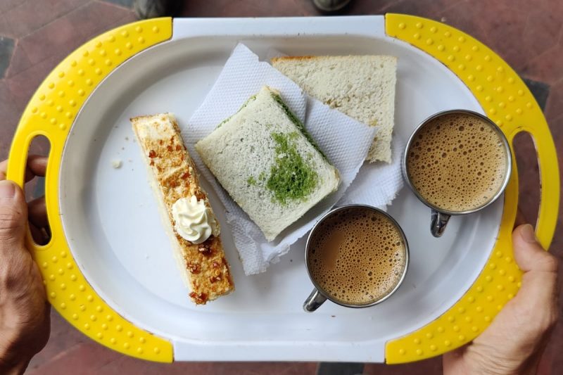 Coffee, sandwiches and pastry at Daily Bread Kodaikanal